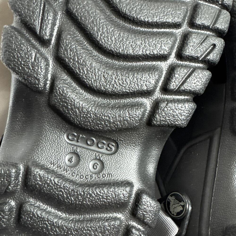Crocs Unisex Offroad Sport Clog Black Graphite Size Men’s 4/Women’s 6 NIB NWOT - Picture 6 of 7